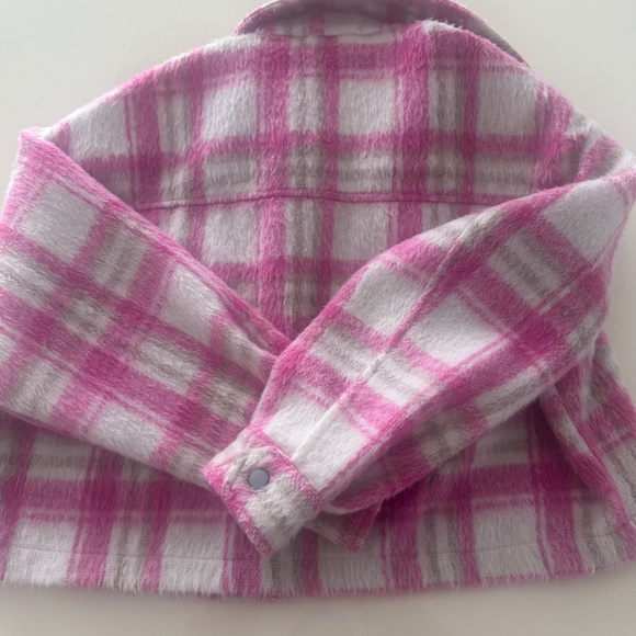 Zara cropped jacket /flannel button down - Picture 3 of 3